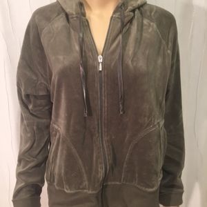 2 Velour Hoodies, Black and Olive